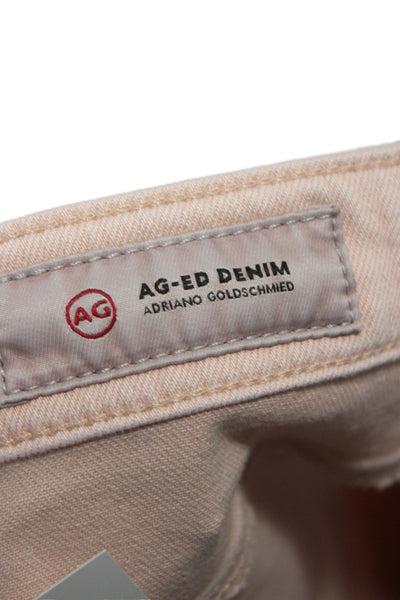 AG-ED Denim Womens Pink Designer Cotton Mini Skirt Button Size 26