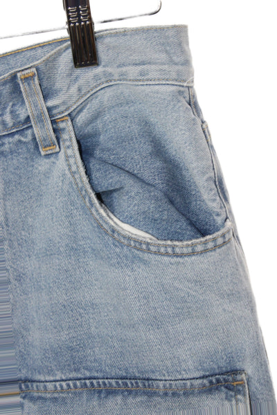 Agolde Womens Wide-Leg Jeans Blue High Rise Button Fly Size 26