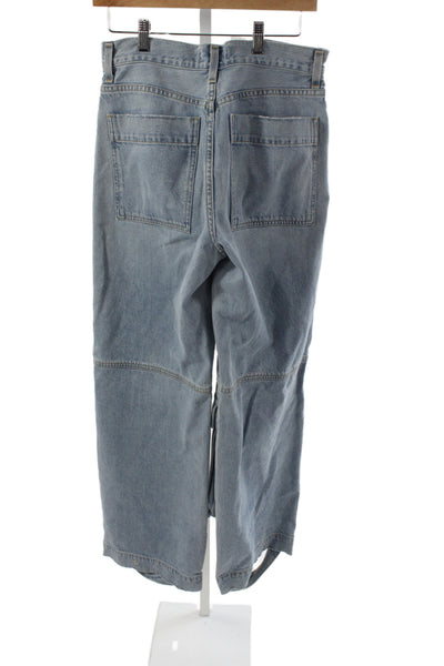 Agolde Womens Wide-Leg Jeans Blue High Rise Button Fly Size 26