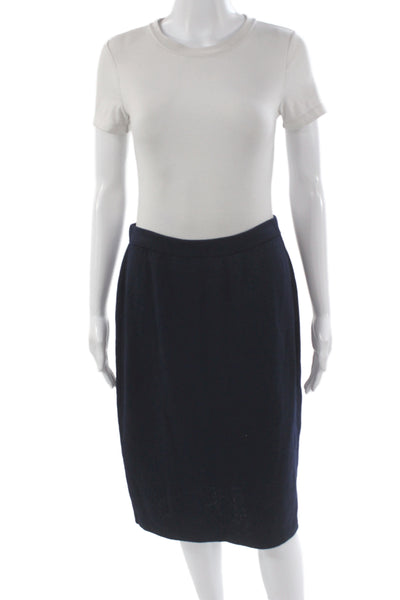 St. John Evening By Marie Gray Womens Blue Pencil Skirt Knee Length Size 10