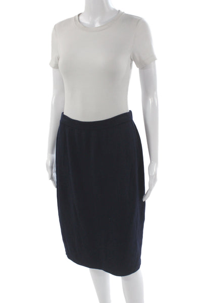 St. John Evening By Marie Gray Womens Blue Pencil Skirt Knee Length Size 10