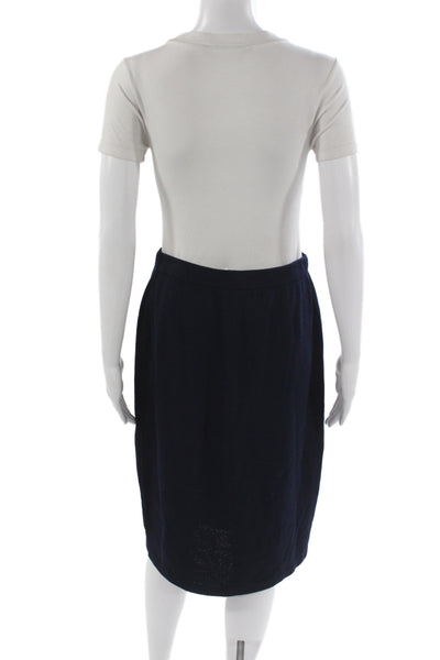 St. John Evening By Marie Gray Womens Blue Pencil Skirt Knee Length Size 10