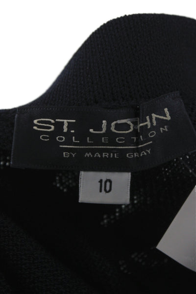 St. John Evening By Marie Gray Womens Blue Pencil Skirt Knee Length Size 10