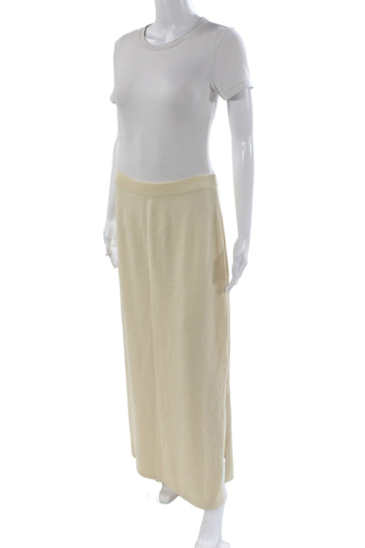 St. John Evening By Marie Gray Womens Ivory Knit Midi Skirt Size 10