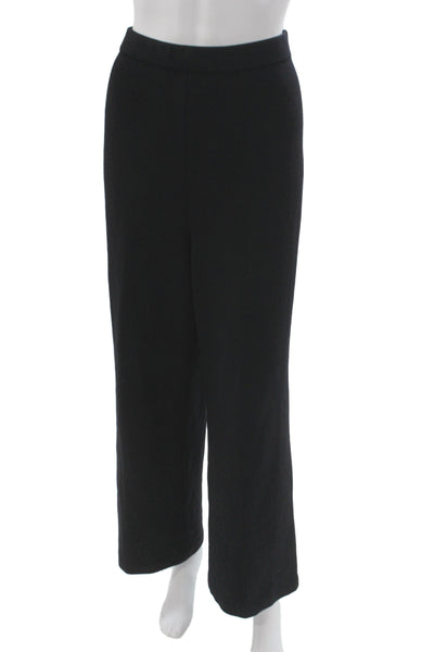St. John Basics Womens Black Knit Dress Pants Pull On Classic Size 12