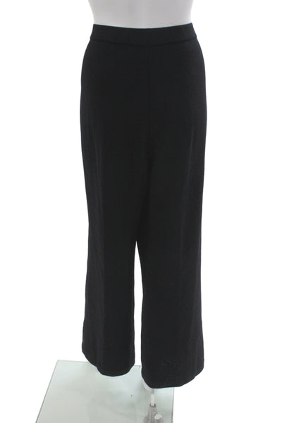 St. John Basics Womens Black Knit Dress Pants Pull On Classic Size 12