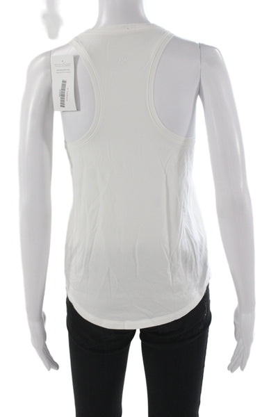 Lululemon Women Basic Cotton Scoop Neck Sleeveless Tank White Size 4