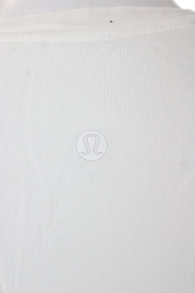 Lululemon Women Basic Cotton Scoop Neck Sleeveless Tank White Size 4