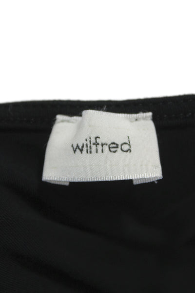 Wilfred Women V-Neck Sleeveless Viscose Tank Black Basic Size S