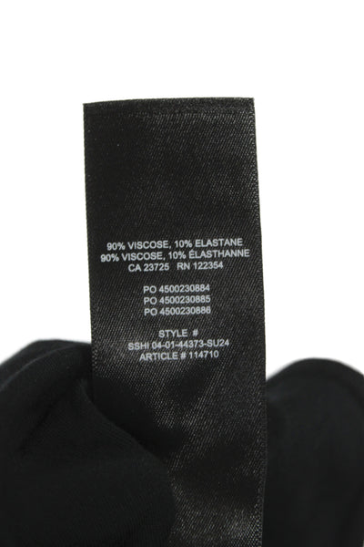 Wilfred Women V-Neck Sleeveless Viscose Tank Black Basic Size S