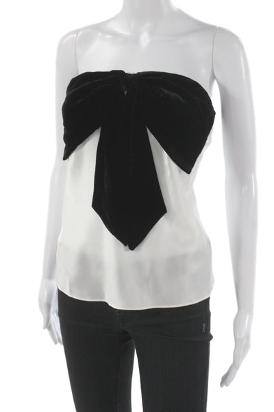 Cami NYC Women Silk Off Shoulder Colorblock Camisole Bow Sleeveless Size M