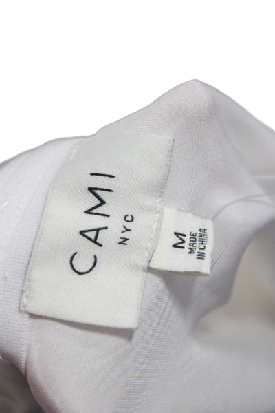 Cami NYC Women Silk Off Shoulder Colorblock Camisole Bow Sleeveless Size M