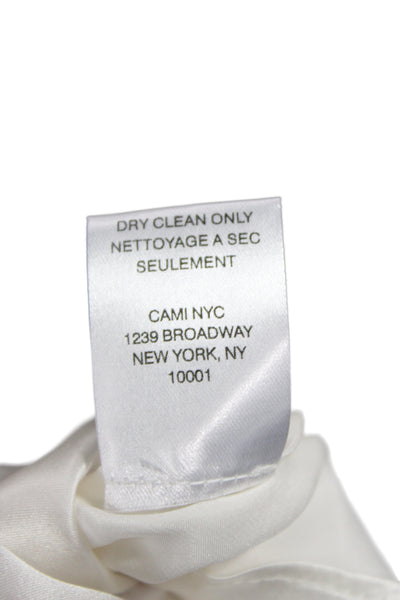 Cami NYC Women Silk Off Shoulder Colorblock Camisole Bow Sleeveless Size M