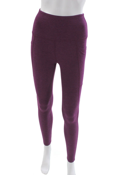 Beyond Yoga Womens Ankle Leggings Purple Polyester Solid Athleisure Size XS