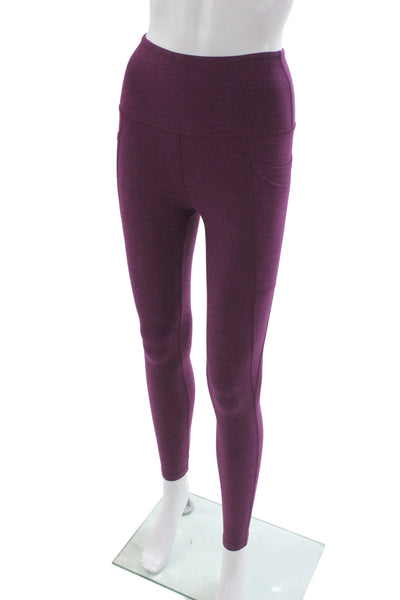 Beyond Yoga Womens Ankle Leggings Purple Polyester Solid Athleisure Size XS