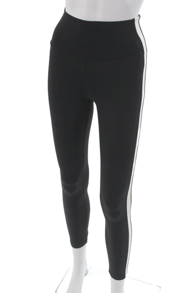 Splits 59 Women Ankle Striped Black Nylon Leggings Size XS