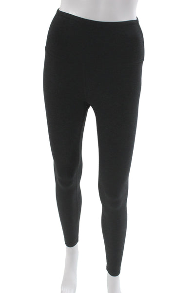 Beyond Yoga Womens Ankle Leggings Black Polyester Pull On Yoga Size S