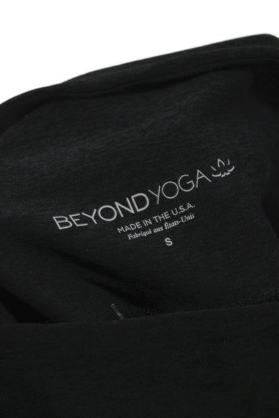 Beyond Yoga Womens Ankle Leggings Black Polyester Pull On Yoga Size S