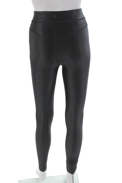 Lululemon Women Black Nylon Ankle Leggings Athleisure Size 2
