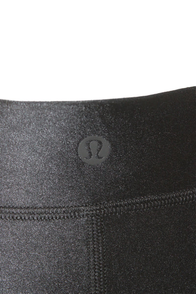 Lululemon Women Black Nylon Ankle Leggings Athleisure Size 2