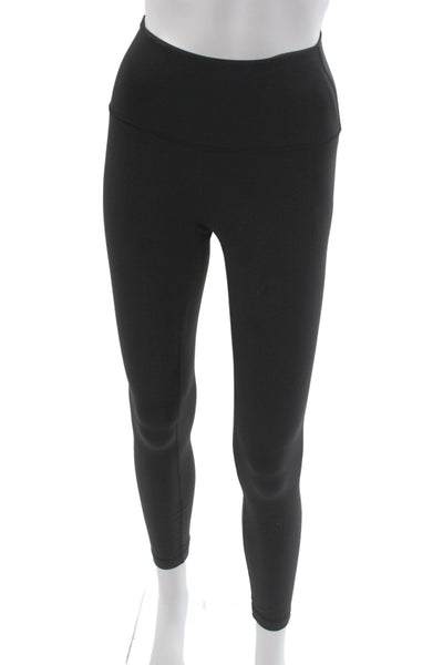 Lululemon Womens Ankle Leggings Black Nylon Pull On Size 4