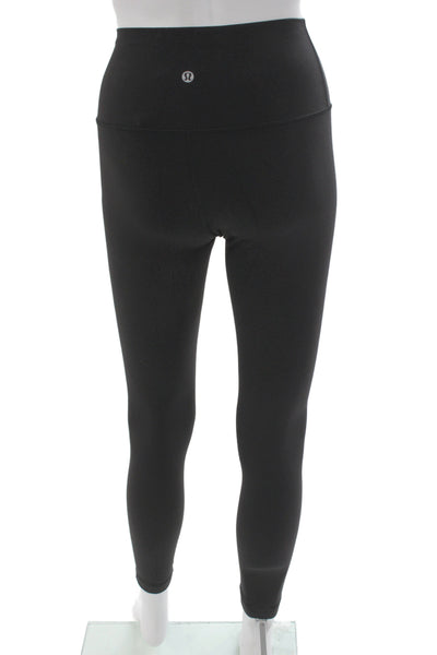 Lululemon Womens Ankle Leggings Black Nylon Pull On Size 4