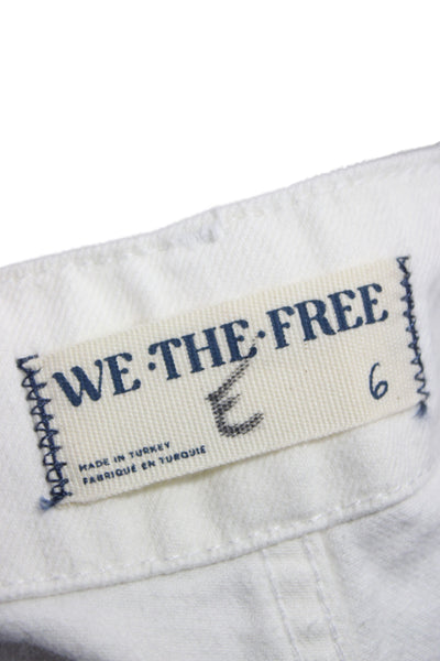 We The Free Women Wrap Skort White Cotton Tie Waist Size 6