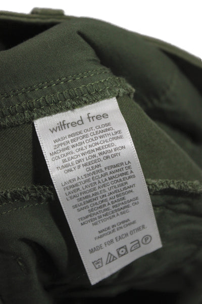 Wilfred Women Cargo Skirt Green Cotton Button Short Military Size 4