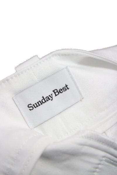 Sunday Best Womens Short Cotton White Skort Zip Size 4
