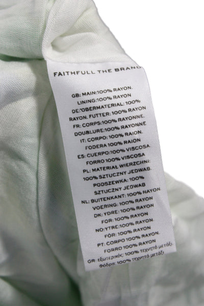 Faithfull The Brand Womens Wrap Floral Rayon Knee Length Skirt Green Size 6