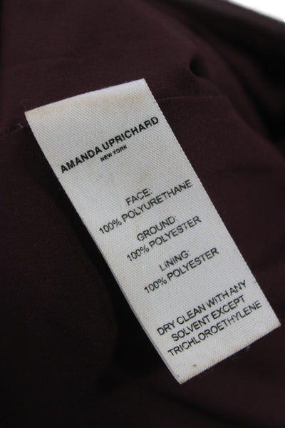 Amanda Uprichard Womens Mini Skirt Brown PU Zip Solid Designer Fall Size S
