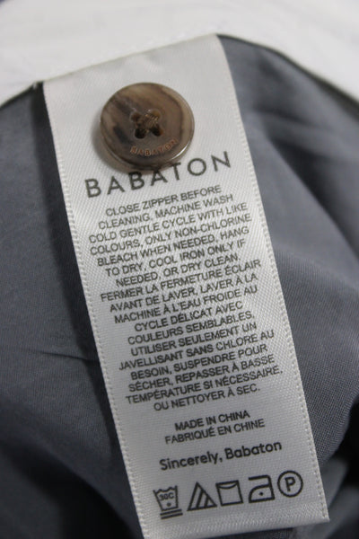 Babaton Womens Mini Skirt Gray Recycled Polyester Zip Short Size 4