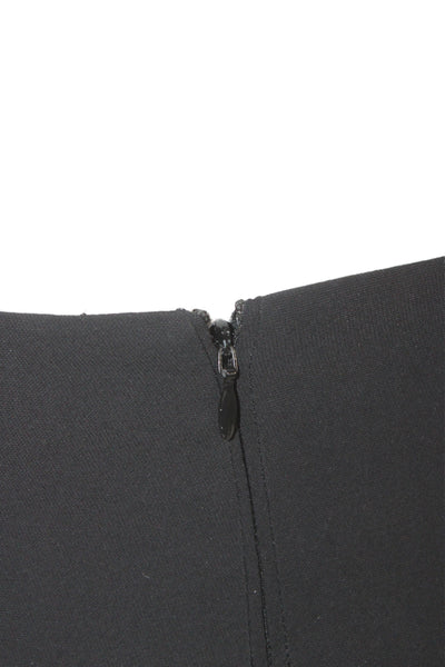 Amanda Uprichard Women Mini Skirt Black Polyester Short Zip Preppy Size M