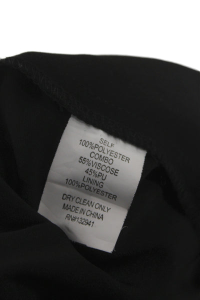 Amanda Uprichard Women Mini Skirt Black Polyester Short Zip Preppy Size M