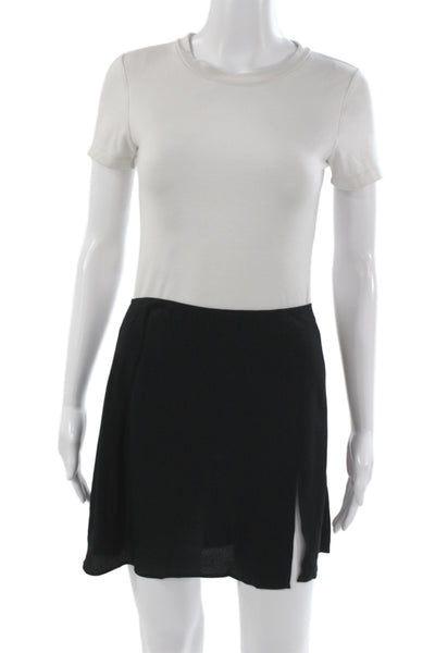 Reformation Womens A-Line Black Viscose Short Skirt Size 6