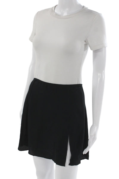 Reformation Womens A-Line Black Viscose Short Skirt Size 6