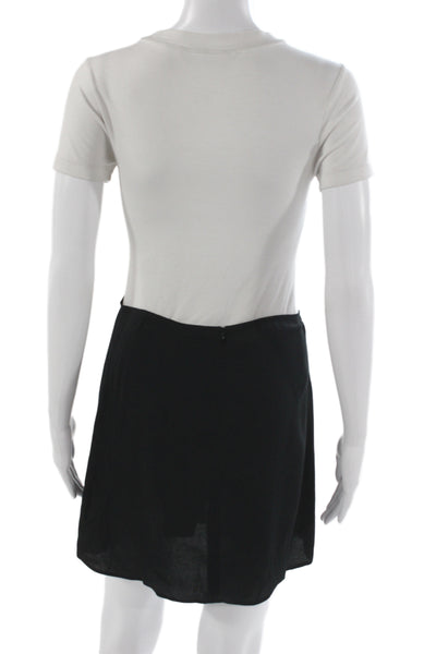 Reformation Womens A-Line Black Viscose Short Skirt Size 6