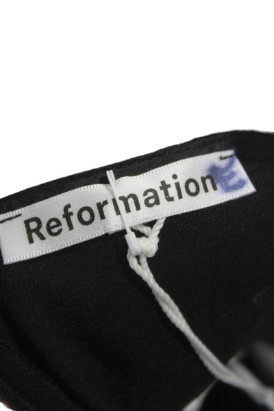 Reformation Womens A-Line Black Viscose Short Skirt Size 6