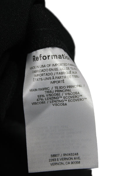 Reformation Womens A-Line Black Viscose Short Skirt Size 6