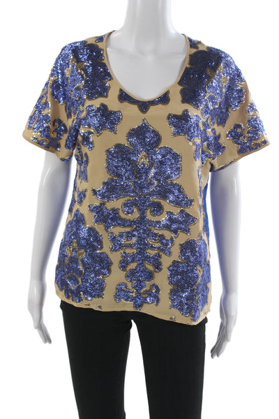 Neiman Marcus For Target Tracey Reese Women Multicolor Colorblock Blouse Size S
