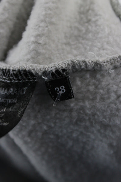 Isabel Marant Women Pullover Sweatshirt Gray Mock Neck Cotton Blend Size 38