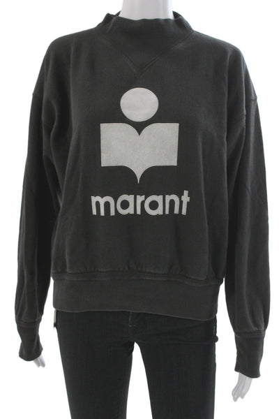 Isabel Marant Etoile Women Black Pullover Sweatshirt Mockneck Size 40
