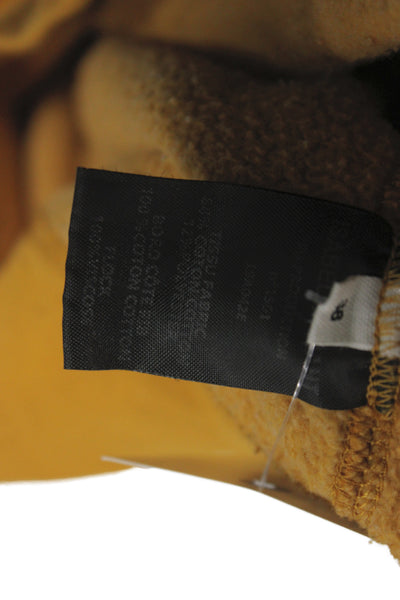 Isabel Marant Etoile Womens Pullover Yellow Mock Neck Long Sleeve Logo Size 38