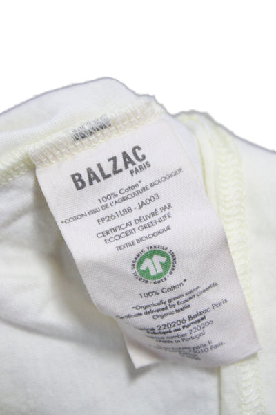 Balzac Womens Basic Yellow Cotton Crew Neck T Shirt Short Sleeve Size S