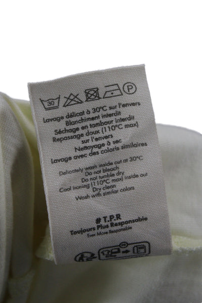 Balzac Womens Yellow 100% Organic Cotton Crew Neck T-Shirt Short Sleeve Size S