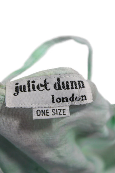 Juliet Dunn Womens Green Tie Dye Halter Sleeveless Jumpsuit Size One Size