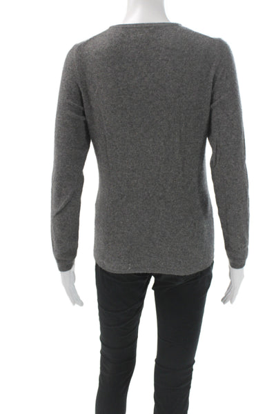 Sutton Studio Women Cashmere Gray Pullover Crew Neck Long Sleeve Size S