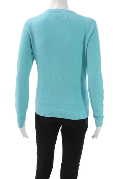 Fifty Nine Collection Women Blue Cashmere Cardigan Size S