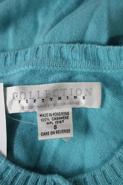 Fifty Nine Collection Women Blue Cashmere Cardigan Size S
