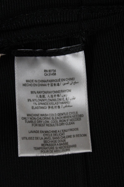 BCBGMAXAZRIA Womens Bandage Rayon Black Knee Length Skirt Size L